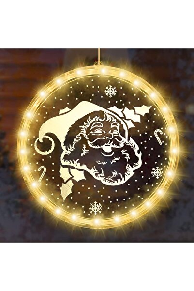 SUNSHINE Lumină decorativă de Crăciun Smile, plastic, alb cald, 16 x 42 cm