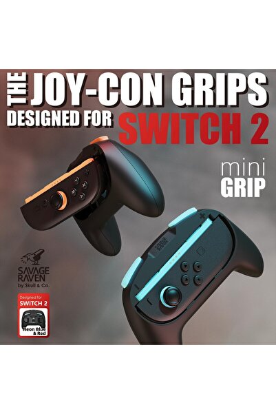 Generica SAVAGE RAVEN by Skull & Co. MiniGrip Hand Grip for Nintendo Switch 2 Joy-Con Controller, Grip Handle