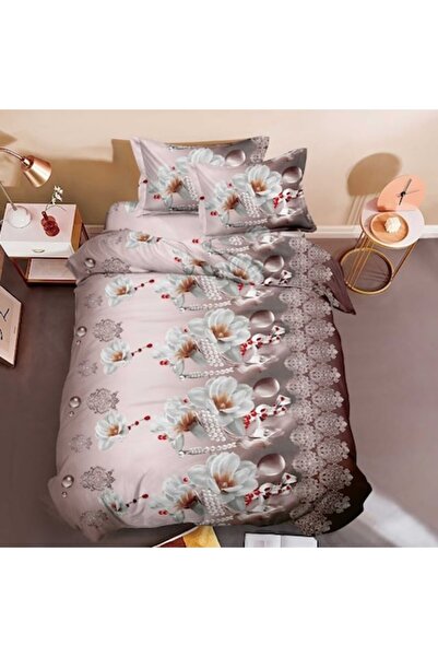 Casa de Vis Set lenjerie de pat, 1 persoana, 150 x 220 cm, bumbac satinat, 4 piese, Casa de Vis, BG-31