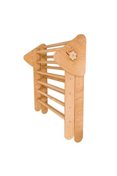 OEM Set de catarare mare 2in1, Triunghi Pikler cu Rampa si Arc Escaladare, pentru copii, 2-7 ani, lemn