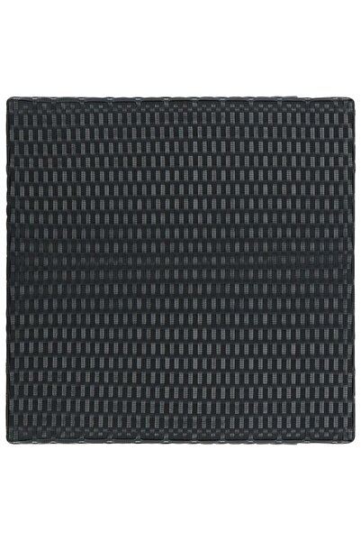 vidaxl Garden Bar Table Black 60.5x60.5x110.5 cm Poly Rattan