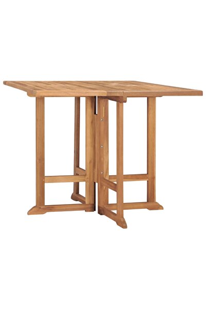 vidaxl Folding Garden Dining Table 90x90x75 cm Solid Teak Wood