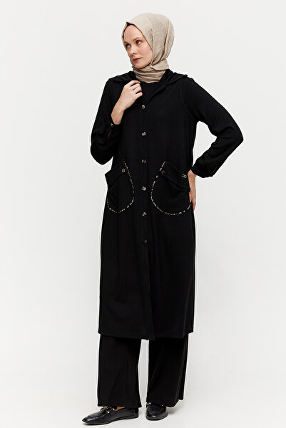 Setrms Leopar Biyeli Uzun Yelek