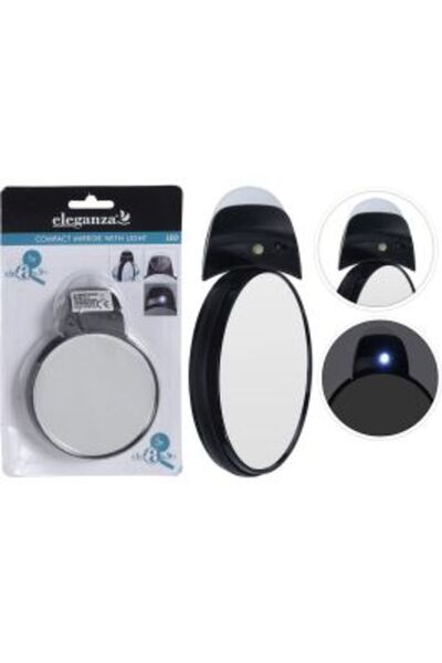 ELEGANZA Oglindă dublă de machiaj cu LED, mărire 3x pe o parte, 3 baterii inc...