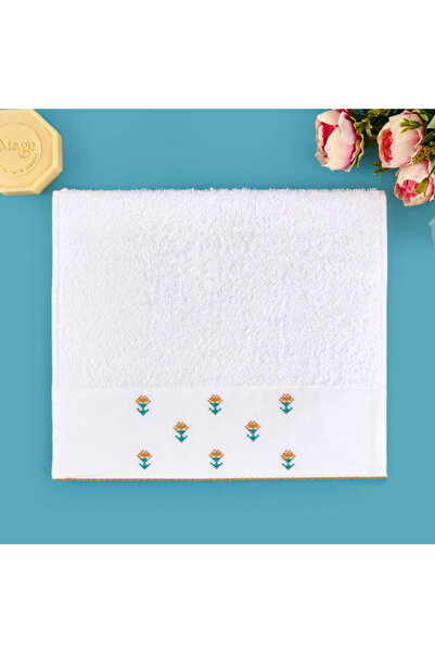 Evidea Πετσέτα χεριών Soft Urban Delight Braga - Εκρού / Μουσταρδί - 30x50 cm