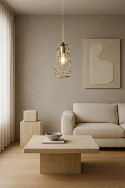 TK-Lighting Lugo Gold Pendant