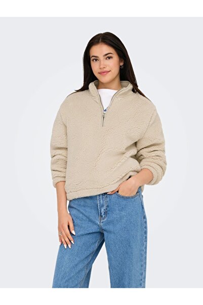 ONLY Γυναικείο φλις φούτερ Onlnew Dallas ψηλός λαιμός 15311631