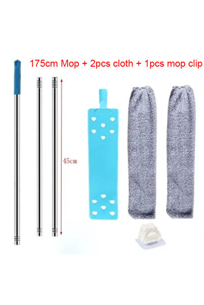 Choice1 ممسحة ثلاثية الأقطاب بمقبض طويل، ممسحة قابلة للفصل لتنظيف الأرضيات وا...