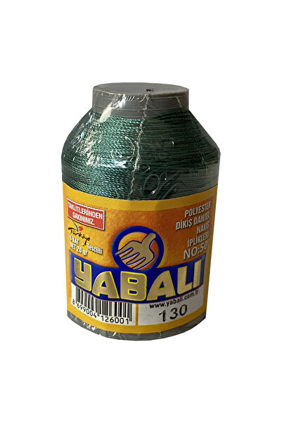 Yabalı Polyester Dikiş Dantel Nakış İpi 130 Zümrüt Yeşili 20 Gram 6 Kat No: 50
