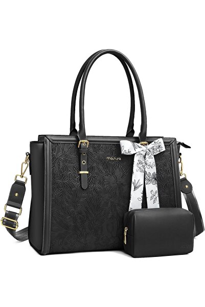 Mosiso حقيبة كمبيوتر محمول للنساء، حقيبة توت من جلد البولي يوريثان