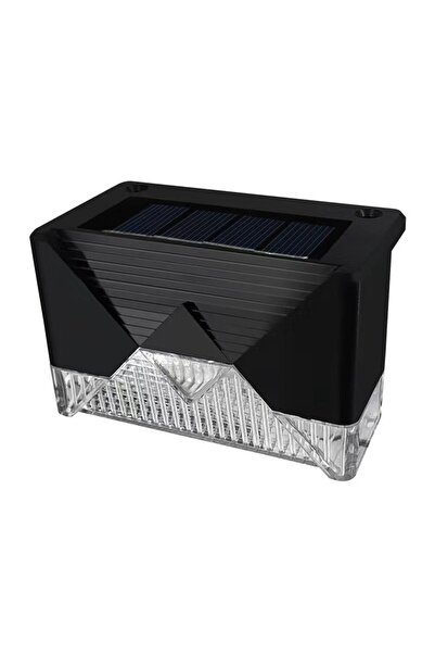 Flippy Set de 4 aplice solare LED de perete, IP65, ABS+PC, alb cald, 7,9x5 cm, negru