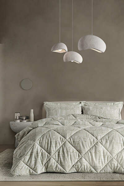 Doqu Home Nola Easy Cotton Comforter Set Double Sage