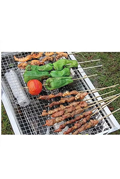 Cady One Portable Travel Foldable Stainless Steel Charcoal Grill with Silver Chrome Legs for Camping and Picnics