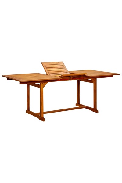 vidaxl Garden Dining Table (150-200)x100x75 cm Solid Acacia Wood