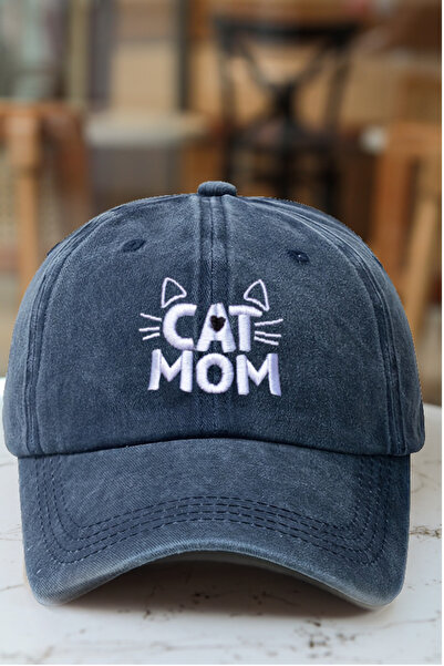CAP BROS Pălărie Pisică Mamă - Pălărie Vintage Brodată Cat Mom