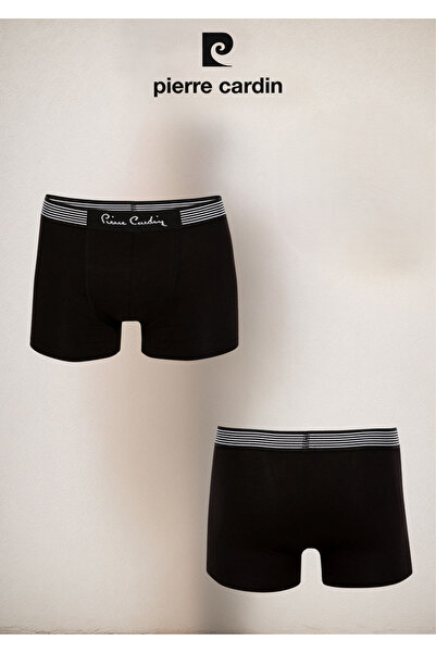 Pierre Cardin Erkek Likralı Modal Üç Adet Kutulu Siyah Boxer L1.PC.330.12.02