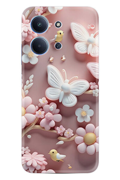 Kılıfland Xiaomi Redmi 15C Kılıf Boutique Baskılı Resimli Pembe Kelebekler Pc...