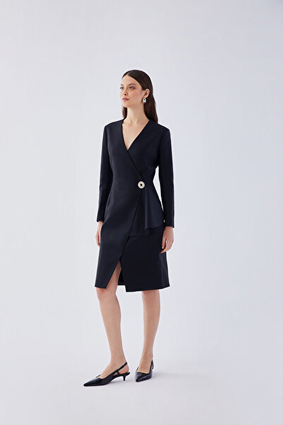 IDYL KRUVAZE KAPAMA PEPLUM ELBİSE