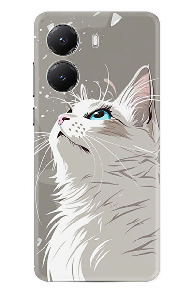 Kılıfland Xiaomi Poco X7 Pro Kılıf Boutique Baskılı Resimli Beyaz Kedi Pcode ...
