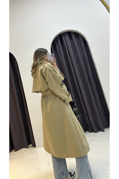 MERVENS Uzun Düğmeli Trençkot