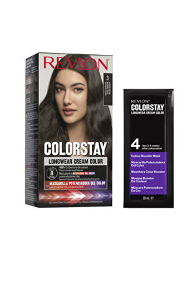 Revlon Vopsea de păr permanentă Color Stay, 03 Șaten închis, 165 ml