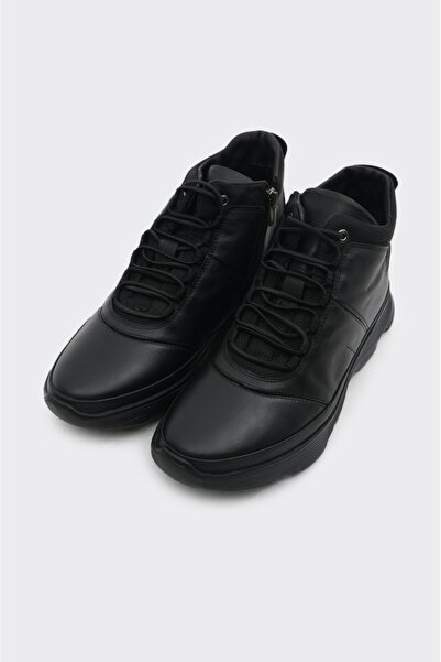 derinet Fermuarlı Hakiki Deri Erkek Bot