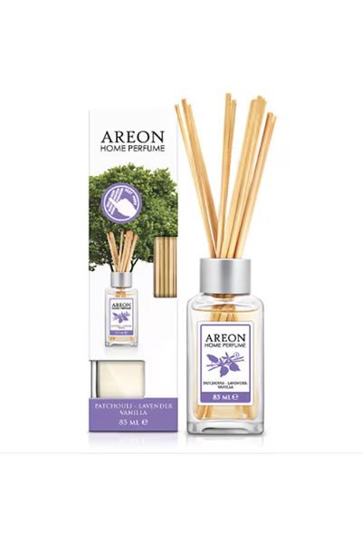 Areon Home Perfume 85 ML Patchouli Lavender Vanilla - Room Air Freshener with Reeds