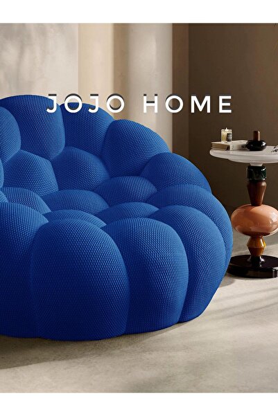 JOJO HOME Premium Bubble Armchair, HD Foam, Blue