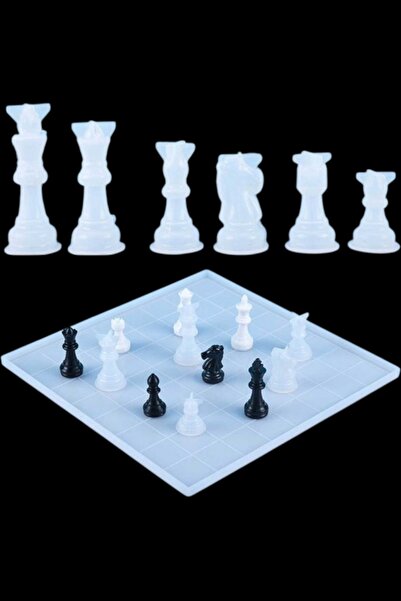 stonechem Üç Boyutlu Satranç Taşları Kalıbı Seti 16 Lı