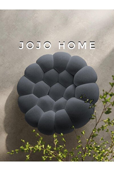 JOJO HOME Premium Bubble Armchair, HD Foam, Grey
