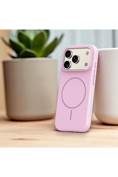 Optim Solution Husă VelvetMag cu microfibră pentru Apple iPhone 17 Pro Max, încărcare wireless, silicon, protecție împotriva căderilor