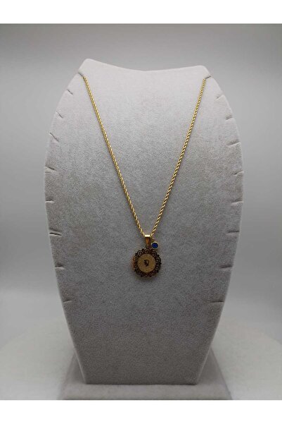 TLSMACCESORIES ÇELİK ÇEYREKLİ KOLYE GOLD