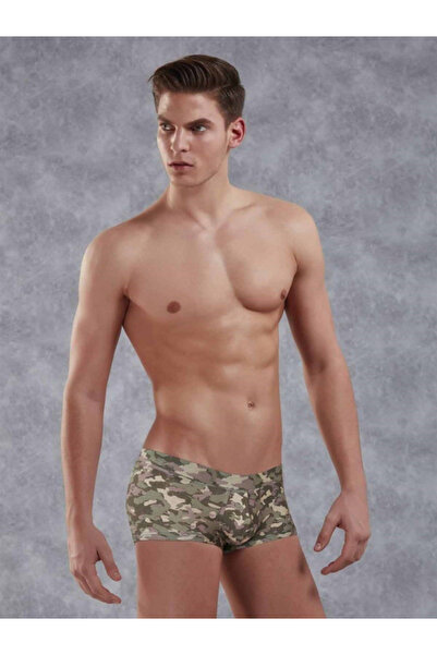 CHA Erkek Modal Kamuflaj Baskılı Torbalı Mini Paça Boxer 1745