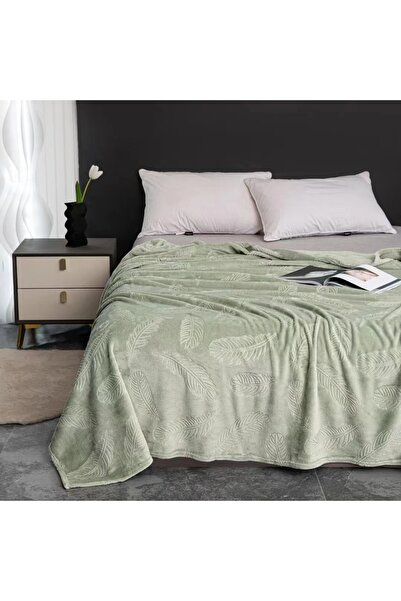 OEM Patura cocolino pufoasa de pat dublu, model embosat cu frunze, practica, ...