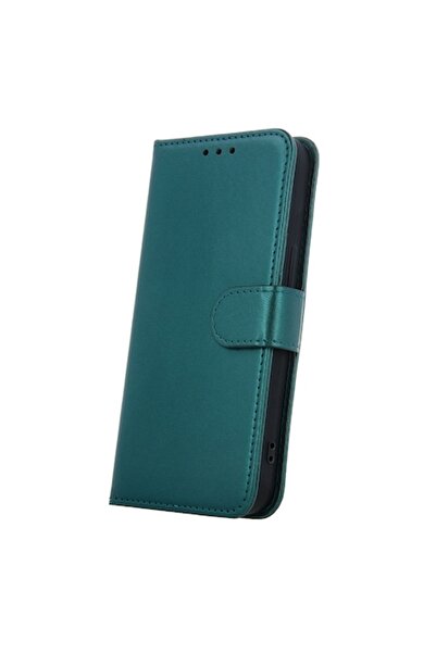 Optim Solution Husă din piele PU cu clapă pentru Apple iPhone 17 Pro Max, închidere magnetică, antișoc, verde