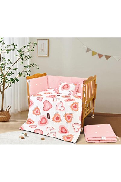 Roshen طقم لحاف سرير اطفال حواجز مصنوع 100% من القطن الأكثر أمانًا ونعومة لطفلك لحاف مقاس 132*104