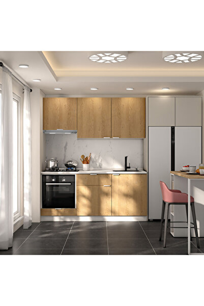 DEKOREX Alba Serisi 180 Cm Aspiratör Ve Fırın Modüllü Hazır Mutfak AL-180ASP