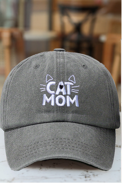 CAP BROS Pălărie Pisică Mamă - Pălărie Vintage Brodată Cat Mom