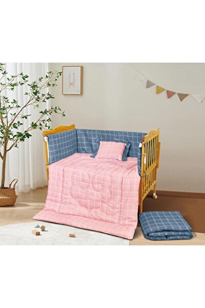 Roshen طقم لحاف سرير اطفال حواجز مصنوع 100% من القطن الأكثر أمانًا ونعومة لطف...