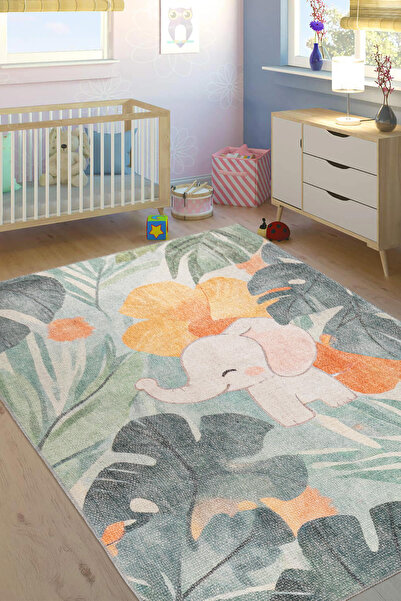 ARTLOOP Minor Fil Desenli Dokuma Taban Dekoratif Çocuk Odası Halısı AL 435