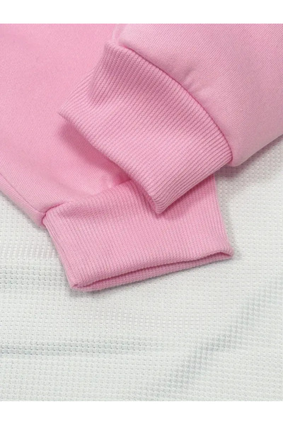 MORNİNG KİDS Ροζ φούτερ για κορίτσια με στάμπα με λεοπάρδαλη πεταλούδα