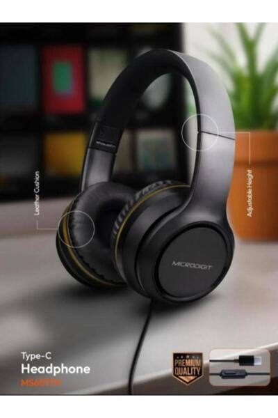 Microdigit سماعة رأس | سلكية بتقنية Type-C وصوت Hi-Fi عالي الدقة