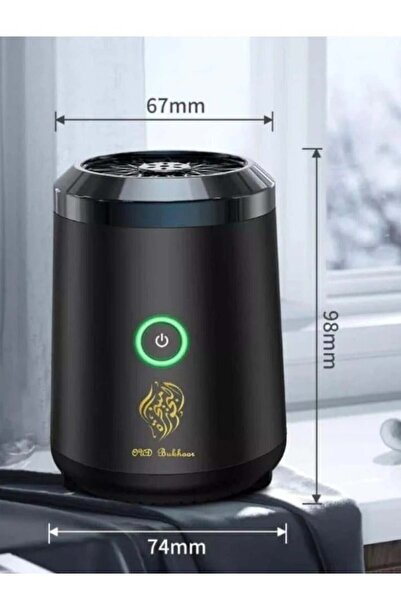 Generic مبخرة كهربائية محمولة - قابلة لإعادة الشحن عبر USB، تصميم أسود أنيق