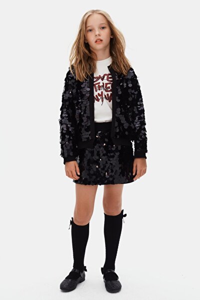 NK Girl's Sequin Jacket 8-14 Years Old Black