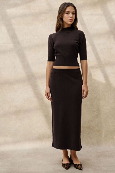 Hiccup Pulover scurt cu gât țesut