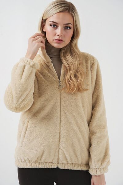 Hiccup Bdart Hooded Plush Faux Fur Coat