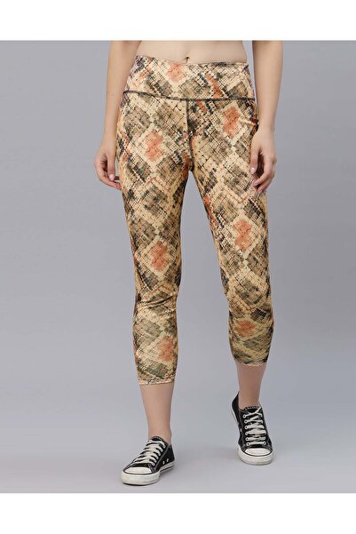 iza Beige Printed Track Pant