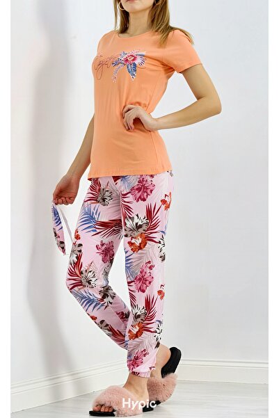 Clariss Floral Pattern Eye Patch Pajama Set