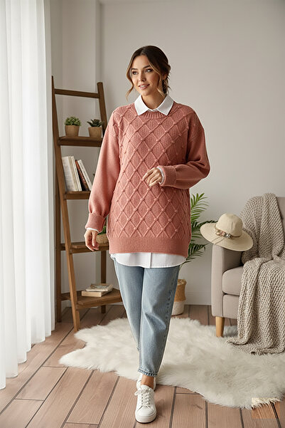 MODAQU سترة تومورك يووش التريكو - لون وردي جاف