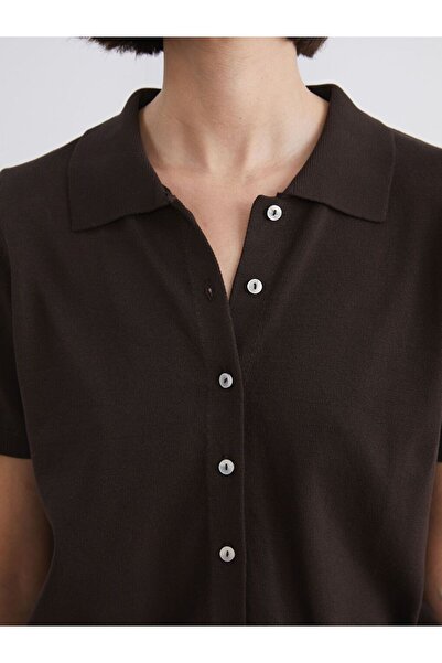 LC Waikiki LCW Vision Polo Yaka Kadın Triko Hırka